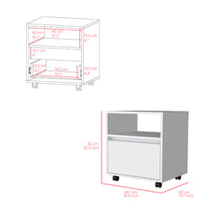 Milford 2 Piece Bedroom Set, Nightstand + Dresser, White