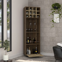 Corner Bar Cabinet Cataluña, Living Room, Mahogany / Aged Oak