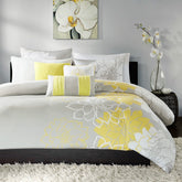 Full/Queen 6 Piece Printed Duvet Cover Set