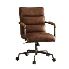 Harith Retro Brown Top Grain Leather Office Chair