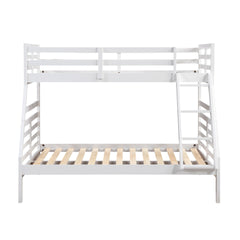 Twin over Full Bunk Bed 1pc Classic White Finish Youth Bedroom Furniture Durable Wood