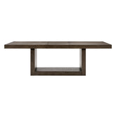 Contemporary Design Dining Table Brown Finish 1pc Extension Leaf Wooden Dining Furniture