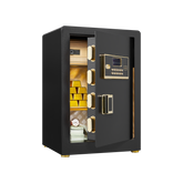 Solid Alloy Steel Office Hotel Home Safe, Security Digital Safes Box with Electronic Keypad, Spare Key, Smart Alert, Mute Mode, Anti-Theft Safe for Document Money Valuable