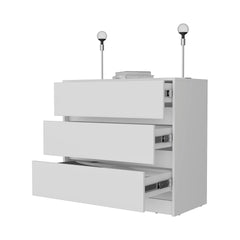 White 3-Drawer Dresser
