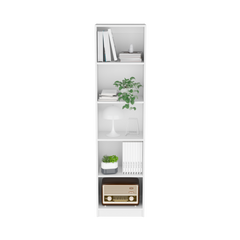 Vinton XS Bookcase Compact Bookshelf with Multiple Shelves, White