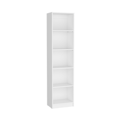 Vinton XS Bookcase Compact Bookshelf with Multiple Shelves, White