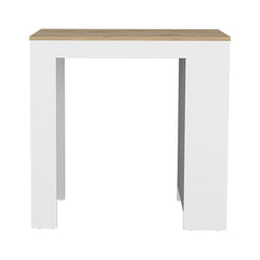 Harlan Kitchen Island, Counter Height Table Top with 3-Side Shelf