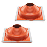 2 Pcs Metal Roof Pipe Flashing Boots Fit 6-3/4" - 14" Pipe High Temp Silicone