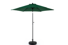 9FT Outdoor Patio Umbrella Outdoor Table Umbrella with Push Button Tilt and Crank, Market Umbrella 6 Sturdy Ribs , Deck, Backyard, Pool (Base Not Included) - ( Dark green )