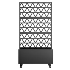Metal Planter Box with Trellis Raised Garden Bed - 72.05"x35.83"x16.14", Trellis Privacy Screen for Climbing Plants, Vegetables, Vines(Assembly Required)