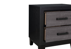SOLUTO GREY AND BLACK NIGHTSTAND