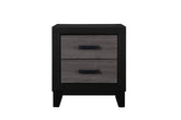 SOLUTO GREY AND BLACK NIGHTSTAND