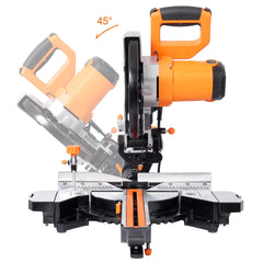 10in Single Bevel Double Speed Sliding Miter Saw,48T Blade,2-Speed 5000/3200 RPM,3.5x13in Cutting Capacity,ETL certificate