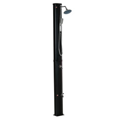 Outsunny 7' Outdoor Solar Heated Shower with 360 Rotating Rainfall & Handheld Shower Head, Foot Shower Faucet, Temperature and Pressure Adjustable, Holds 9.2 Gallons for Backyard Pool