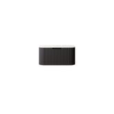 DINA 30'' Wall Mounted Plywood Cabinet with Carrara White Sintered Stone Countertop, One Drawer, NO Basin, NO Faucet and Drain, Black Color