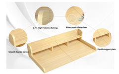 Washer Dryer Countertop with Non-slip Pads, Laundry Wood Shelf Topper with Edge, 54" Width x 27.5" Depth Double Layer Organizer for Washer and Dryer Laundry Hamper Counter Storage Organization (OAK)