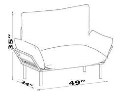 Ada Love seat, Grey