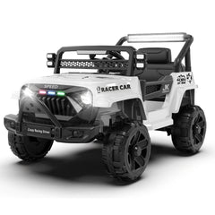 12V Kids Ride On Electric Truck Car W/Parents Control,2WD,Four-wheel suspension,Early education function,Adjustable volume,USB,MP3,Bluetooth,Microphone jack,Power display,LED lights For kids aged 1-4.