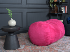 Michael 4 Foot Cylindrical Suede Bean Bag, Fuchsia