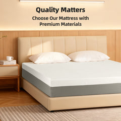 12-Inch Premium QUEEN Mattress - Premium 4-Layer Foam Sofa & Mattress - Japanese Design & Manufacturing, Ultra-Breathable, Eco-Friendly, Antimicrobial, Ergonomic Zoned Support, CertiPUR-US & OEKO-TEX