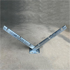 Razor Wire Bracket - Barb Wire Extension Bracket - Galvanized V Bracket - Roll Concertina Garden Fence Wire Bracket - 1 Pair