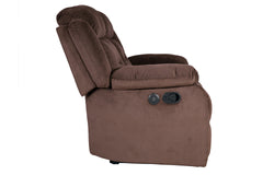 Manual Loveseat 1pc Pillow Arms Plush Backrest Horizontal Tufting USB Port Chocolate Finish Primary Living Room Furniture