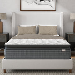 NapQueen Isabella 14 Inch Twin Hybrid Pillow Top Mattress, CertiPUR-US Certified, Made in USA