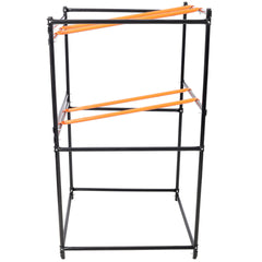 Lawn Mower Display and Storage Rack 3PCS Lawn Mowers Storage 330LB Load Capacity Black&Orange Color