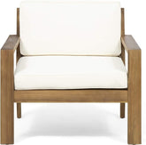 Outdoor Acacia Wood Club Chairs with Cushions