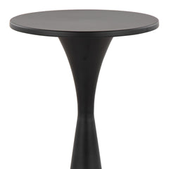 Gemma 22" Contemporary Metal Side Table in Matte Black from Grandview Gallery by LumiSource