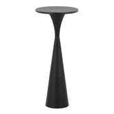 Gemma 22" Contemporary Metal Side Table in Matte Black from Grandview Gallery by LumiSource