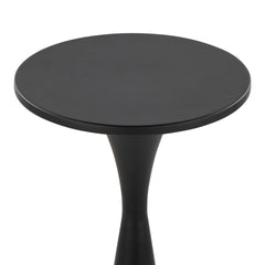 Gemma 22" Contemporary Metal Side Table in Matte Black from Grandview Gallery by LumiSource