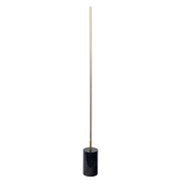 Prism Brassed Gold LED Floor Lamp with On/Off Switch Faux Marble Base