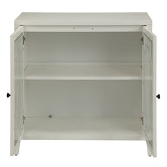 White Console Table with 2 Doors