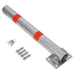 Parking bollard,pole barrier with lock ,car parking protection posts,home garage street decor ,parking barrier Round gray