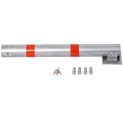 Parking bollard,pole barrier with lock ,car parking protection posts,home garage street decor ,parking barrier Round gray