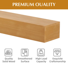 60'' Fireplace Mantel Fir Wood Wall-Mounted & Floating Shelf for Home Decor with Flat Surface