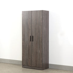 Mia Farmhouse Shoe Cabinet with Six Shelves in Rustic Gray