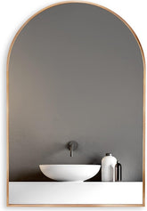 20x30 Inch Gold Metal Framed Arched Bathrrom Mirror for Wall.(W2203134108)