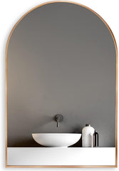20x30 Inch Gold Metal Framed Arched Bathrrom Mirror for Wall.(W2203134108)