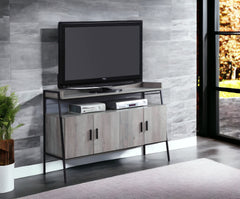 Samiya Gray Oak & Black Finish TV Stand