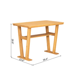 Farmhouse Modern Solid Wood Dining Table – Space-Saving Design