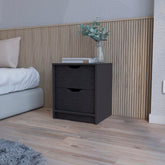 Wenge 2-Drawer Nightstand