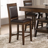 Dewey Walnut Upholstered Counter Chair (Set of 2)