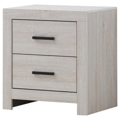 Brantford Coastal White 2-Drawer Nightstand