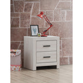 Brantford Coastal White 2-Drawer Nightstand