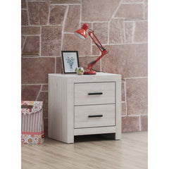 Brantford Coastal White 2-Drawer Nightstand