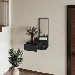 Wenge Floating Vanity with Included Mirror