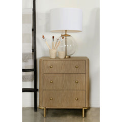 Sand Wash 3-drawer Nightstand with USB Ports