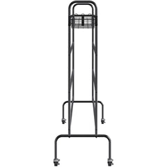 Basketball Rack, 4-Layers Rolling Basketball Shooting Training Stand, Sports Equipment Storage Organizer with Wheels, Hooks and Baskets, Garage Ball Storage Holder for Football Soccer Volleyball
